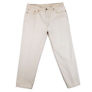 Vintage Levi's 550 Jeans Mens 40x30 Off White Denim Pants USA Made 1998 90s VTG